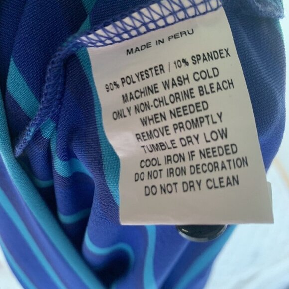 Greyson Golf Polo Shirt Size Large The Vintage Club Stripes Blue Wolf Logo Peru - Picture 6 of 6